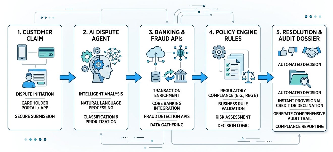 High-Level Enterprise Workflow: Fintech Cardholder Dispute AI Agent